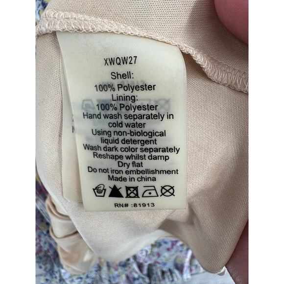 Plenty by Tracy Reese Floral Pleated High Low Dress Womens 2 Multicolor Back Zip - Picture 8 of 10